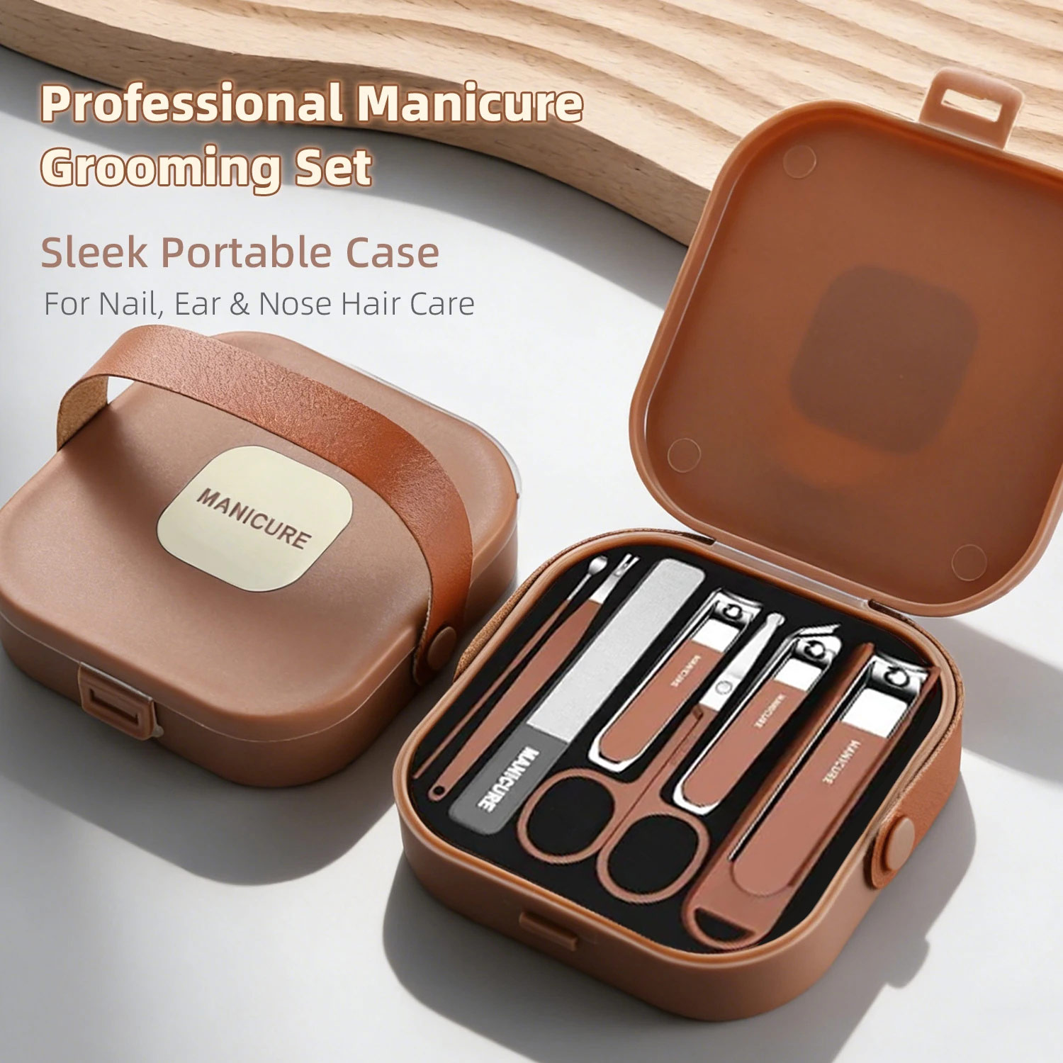 Mens Grooming Kit Case - Kit de soins des ongles, ensemble