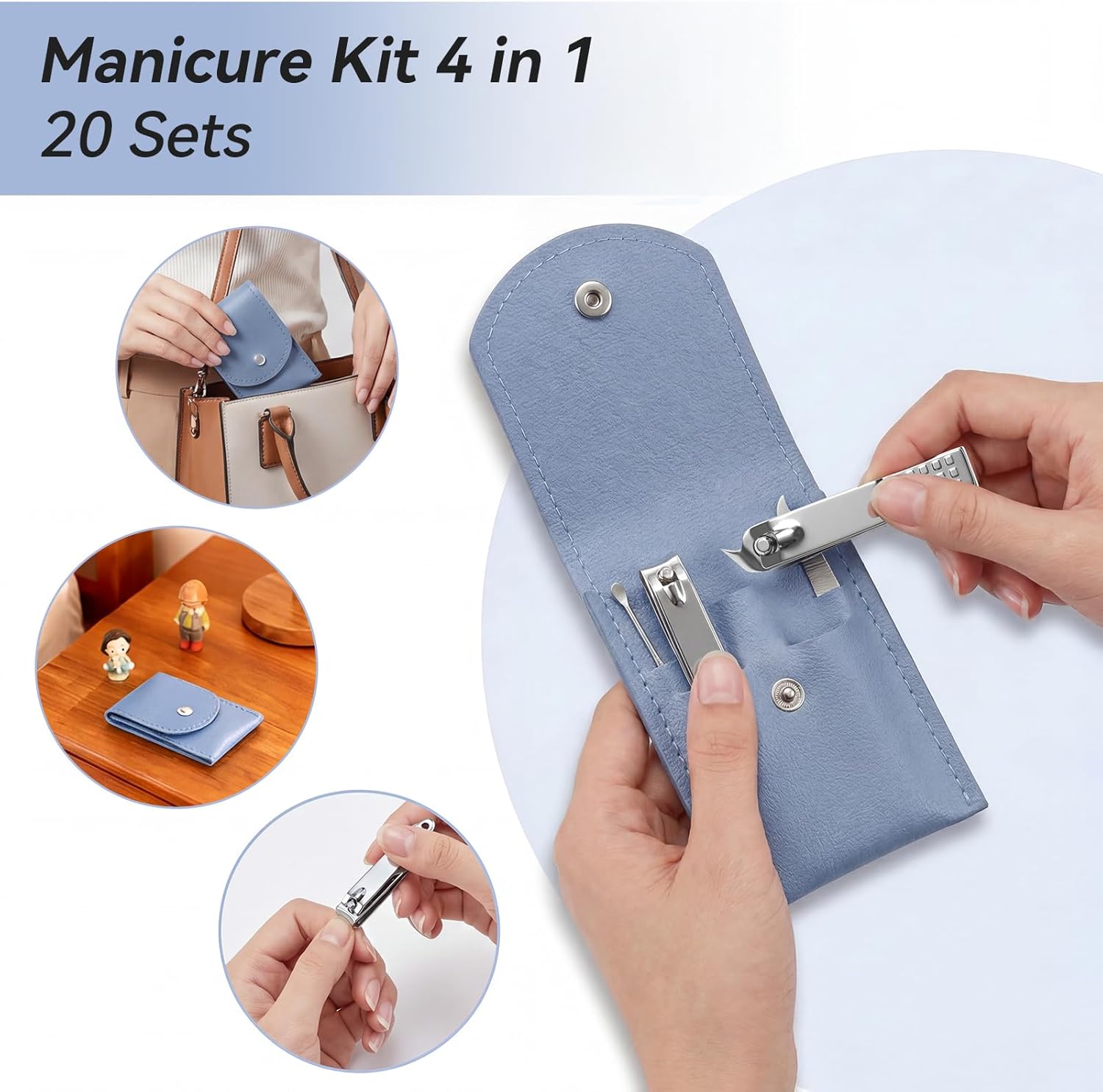 Kit de manucure de voyage, 5 p - Mens Grooming Kit Case avis et prix